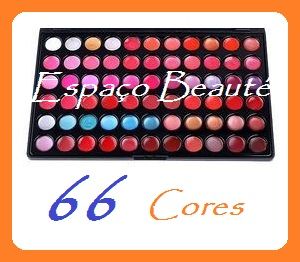 Paleta de 66 cores de batom/gloss